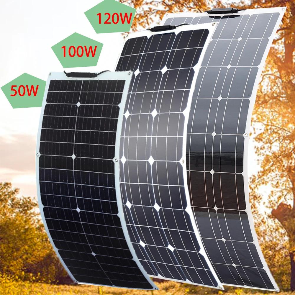 Flexible solar panel  ¾  г,  ڵ Ʈ ķī ¾籤 ڴ ¾籤 г,  12V ͸ , 18V, 50W, 100W, 120W